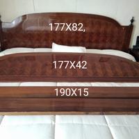 Testata letto in piuma di noce anni 60