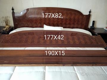 Testata letto in piuma di noce anni 60