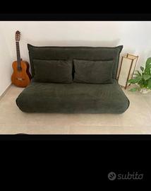 Divanetto pieghevole a 2 posti in velluto a coste