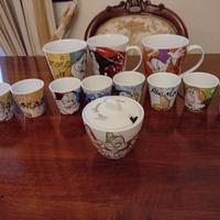 8 Bicchierini caffè Egan Disney e 3 tazze mug e zu