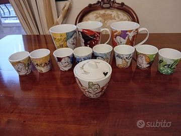 8 Bicchierini caffè Egan Disney e 3 tazze mug e zu