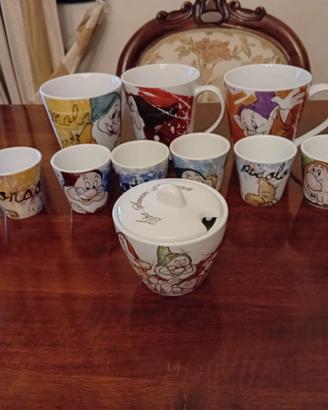 8 Bicchierini caffè Egan Disney e 3 tazze mug e zu