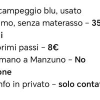 box da campeggio blu+ giraffa primi passi 