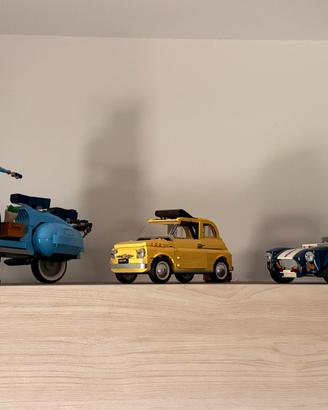 Lotto 3 Lego icons- vespa 125, fiat 500, cobra 267