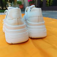 scarpe platform Bershka bianche 