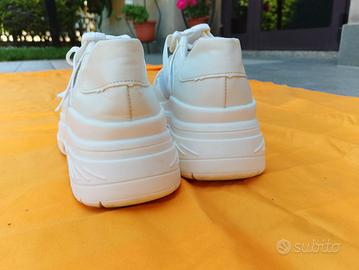 scarpe platform Bershka bianche 