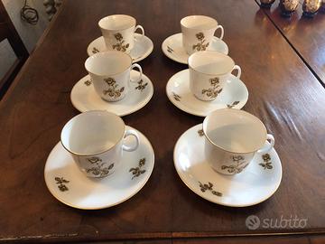Servizio tazzine da the in porcellana Bavaria.