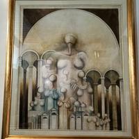 CARLO BRENNA - QUADRO - 128 x 100 cm - CORNICE