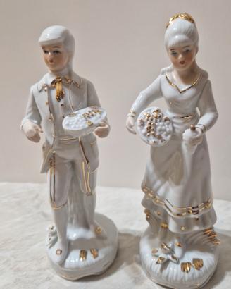 Statuine Vintage in  stile Capodimonte