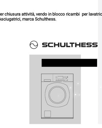 Ricambi lavatrici/asciugatrici marca Schulthess