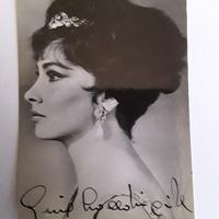 Cartolina con autografo di Gina Lollobrigida