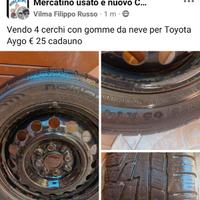 Gomme invernali con cerchi per Toyota Aygo