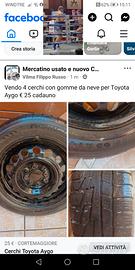 Gomme invernali con cerchi per Toyota Aygo