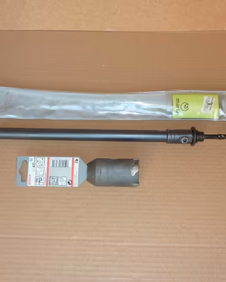 Fresa a corona tazza BOSCH + albero e punta pilota