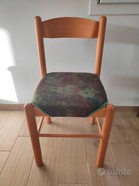4 sedie in legno massello