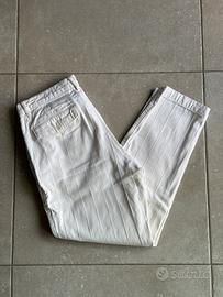 Pantaloni bianchi a righe