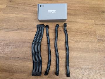 Kit Prolunghe Cavi Sleeved EZDIY-FAB Nero/Grigio