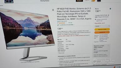 Monitor HP M22f (21,5" ) Retro Nero