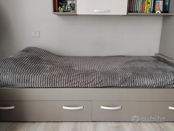 letto singolo con cassettoni nuovo