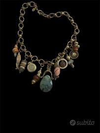 Collana vintage etbica charms unici bohochic