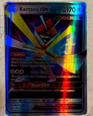 Carta da collezione Pokemon Kartana GX 70/111
