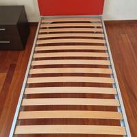 Letto Singolo 90x200 in ALLUMINIO e Doghe 