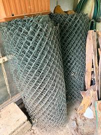 2 rotili di rete metallica plastif verde h 125 cm