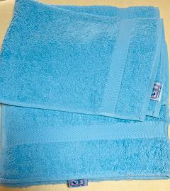 Set asciugamani azzurro, nuovo