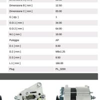 alternatore ASPL A4014, 12V, 70A