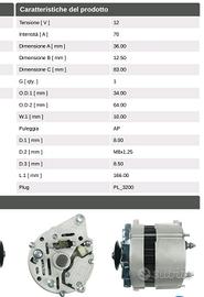 alternatore ASPL A4014, 12V, 70A
