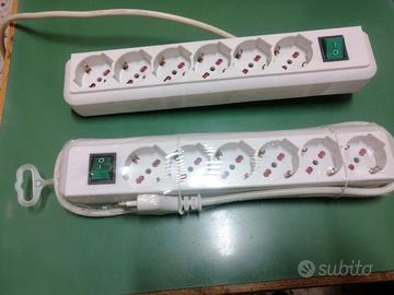 MULTIPRESA 6 POSTI BIPASSO+SCHUKO CON INTERRUTTORE