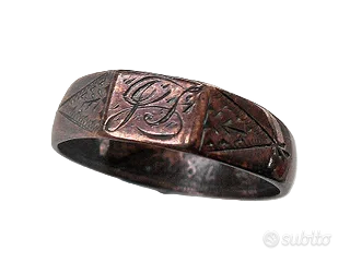 RARO ANELLO 1884 EPOCA VITTORIANA REGNO UNITO UK