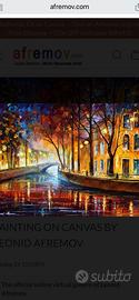 Afremov quadro ad olio su tela, 110 × 87