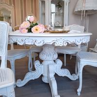 tavolo e sedie rifatti shabby 