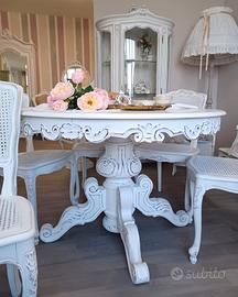 tavolo e sedie rifatti shabby 