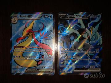 Lotto di 2 Carte Pokemon Ex Milotic e Kyurem Nero