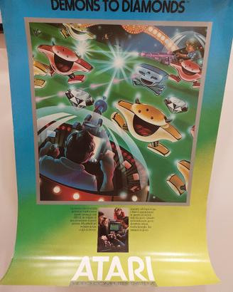 Poster Promo Atari 2600 Demons to Diamonds 1982