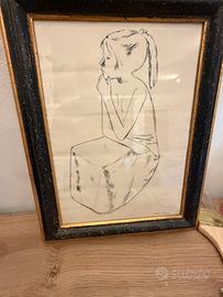 Disegno a matita e carboncino xavier bueno