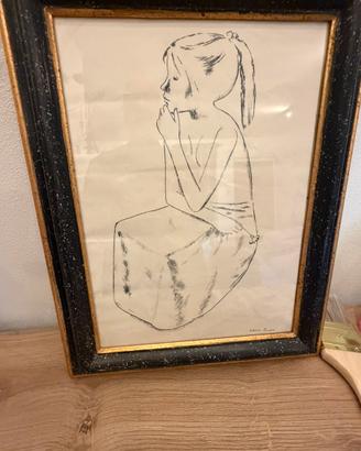 Disegno a matita e carboncino xavier bueno