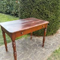 Tavolo antico, scrittoio in legno stile rustico