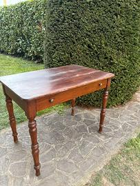Tavolo antico, scrittoio in legno stile rustico