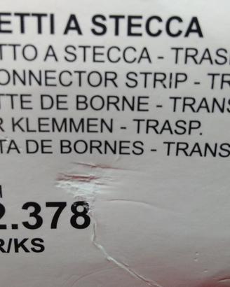 Morsetti elettrici a stecca 