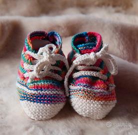 scarpine neonato fatte a mano