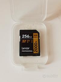 Scheda SD Lexar 256GB, 2000X, SDXC,  V90, U3