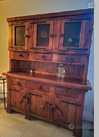 Cristalliera  in legno massello