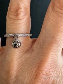 Anello campanella argento e zirconi