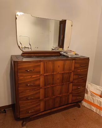 Armadio- comodini -comó stile art déco anni 40