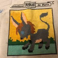 Quadro ricamato a mezzo punto