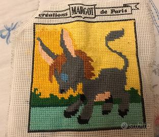 Quadro ricamato a mezzo punto