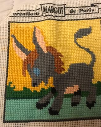 Quadro ricamato a mezzo punto